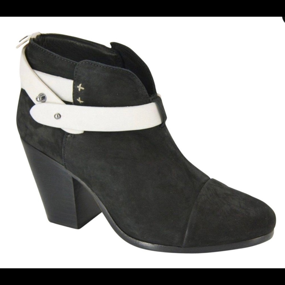 Rag and Bone Harrow Boots Black and White 8